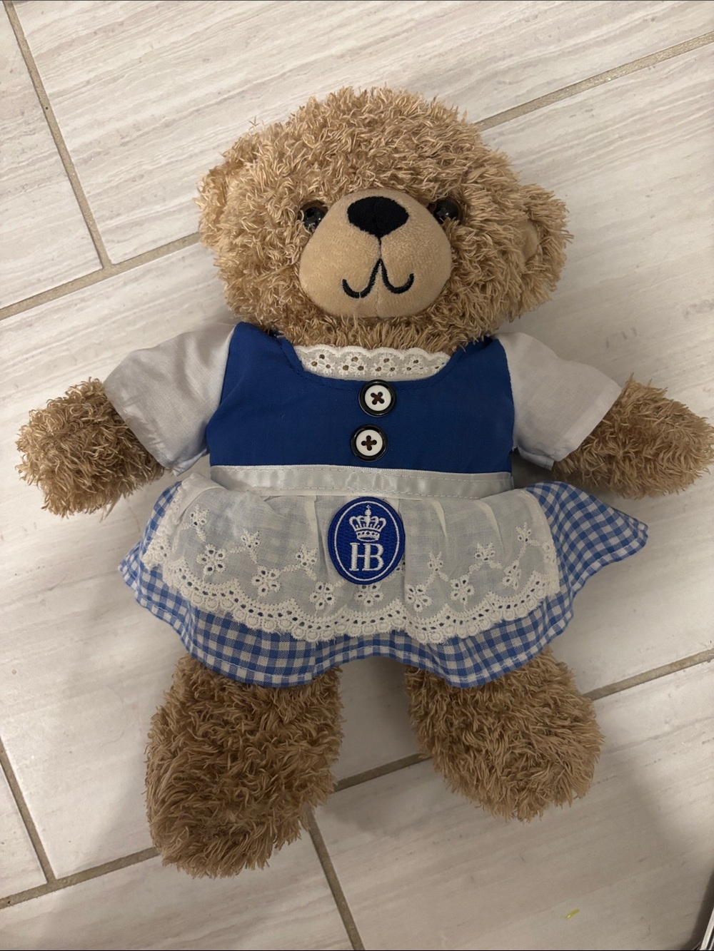Chaps x Hofbrauhaus Blue Gingham Dress Plush Teddy Dirndl